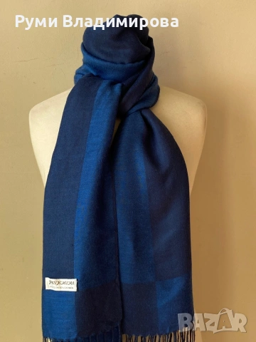 Шал в цвят кайсия от 100 % лен Soya concept, снимка 8 - Шалове - 53994447