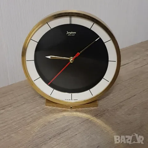 Настолен бронзов часовник  junghans ATO- MAT, снимка 12 - Антикварни и старинни предмети - 48410149