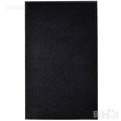 vidaXL Изтривалка за врата, черна, 117x220 см, PVC(SKU:287665)