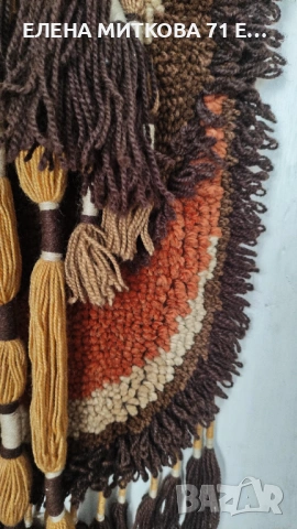 Ръчно изработено стенно пано/килим от естествена вълна, снимка 2 - Пана - 54184038