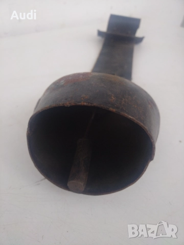 Голям чан хлопка звънец с кожена каишка, снимка 7 - Антикварни и старинни предмети - 52792070