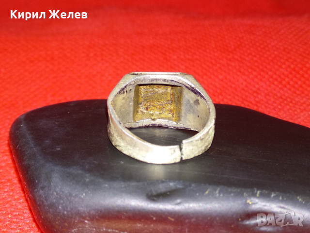 СТАРИНЕН КЛАСИЧЕСКИ РЕТРО МОДЕЛ СРЕБЪРЕН РЕГУЛИРУЕМ ПРЪСТЕН ВИСОКА ПРОБА СРЕБРО РЪЧНА РАБОТА 43237, снимка 11 - Антикварни и старинни предмети - 44610892