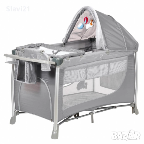 Детска кошара Zizito doris 2 нива, снимка 3 - Бебешки легла и матраци - 52136763