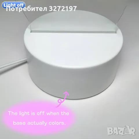 Холограмна 3D LED лампа Трицератопс, снимка 3 - Настолни лампи - 49576099