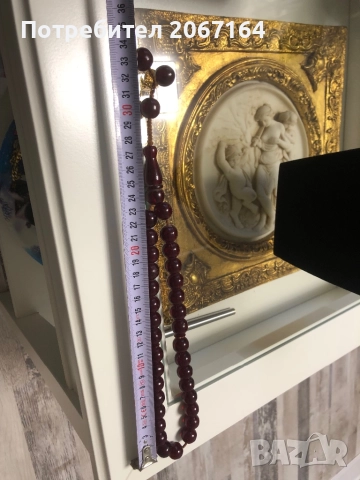 Стара червена броеница, снимка 5 - Антикварни и старинни предмети - 52214045