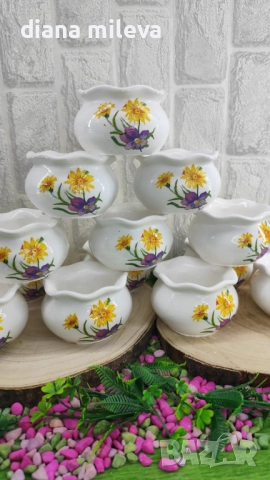 Гърнета кашпи от гипсокерамика!, снимка 10 - Декорация за дома - 52323434