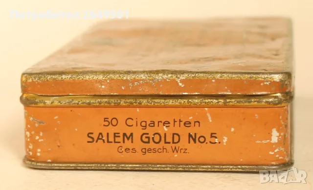 1920те метална цигарена кутия SALEM Gold No 5 Yenidze Dresden, снимка 5 - Колекции - 56073055