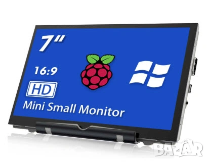 7 инча HDMI монитор, 800x480 LCD екран, мини, малък монитор, снимка 2 - Монитори - 54104911