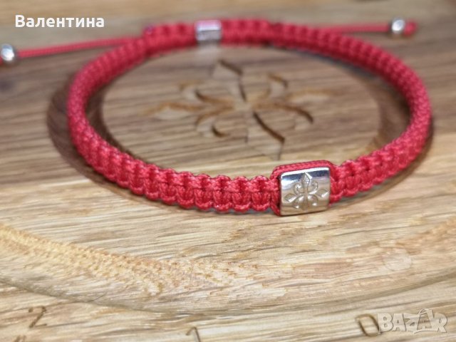 Мъжка гривна със сребърни елементи, плочка с лого Unik