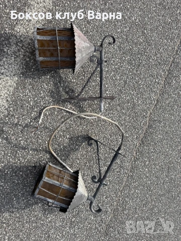 Продавам много стари антични лампи за градина от ковано желязо , снимка 3 - Лампи за стена - 50768087