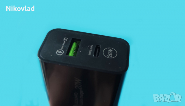 Захранващ адаптер за мобилен телефон 20W Fast Charging, снимка 2 - Резервни части за телефони - 36489559