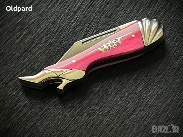 Колекционерски, удобен сгъваем джобен нож. Small Leg Knife Hot Pink (RR971), снимка 8 - Ножове - 42905557