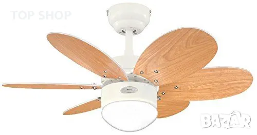 Таванен вентилатор с два комплекта перки 76 см WESTINGHOUSE TURBO II, снимка 3 - Вентилатори - 48483670