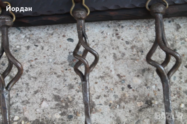 Кухненски комплект от ковано желязо и месинг, снимка 3 - Прибори за хранене, готвене и сервиране - 51408004