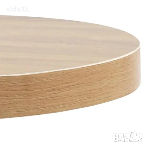 vidaXL Бистро маса, светлокафява, 50 см, МДФ, снимка 3 - Маси - 56146521