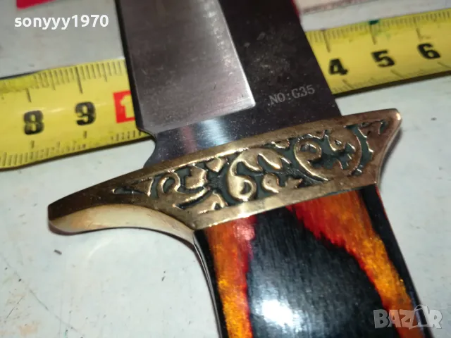НОЖ СЪС ЗЛАТНИ ОРНАМЕНТИ 1903250818, снимка 5 - Ножове - 49552395