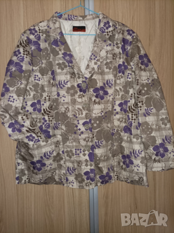 Флорално памучно сако , снимка 1