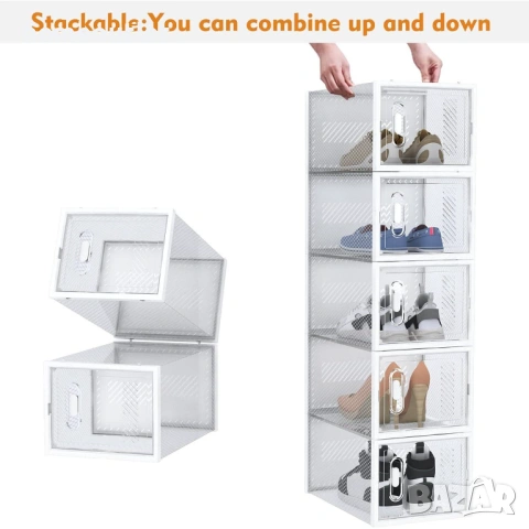 Модулен органайзер за обувки от PVC - 24 части - HOMIDEC FY-DE-XH05240201, снимка 3 - Шкафове - 53085471