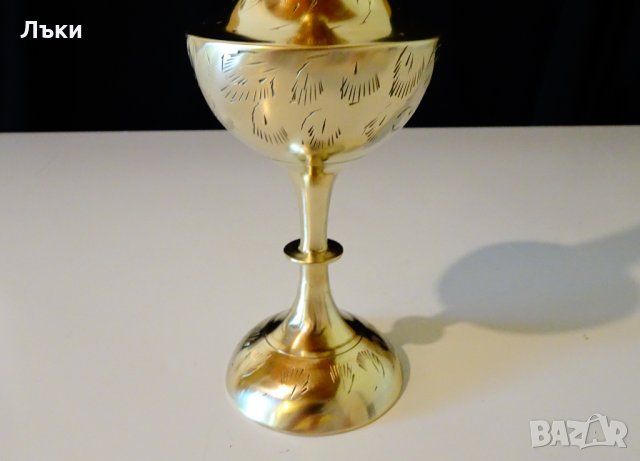 Бронзова кана,гарафа Британска Индия,маркирана. , снимка 4 - Антикварни и старинни предмети - 29447601