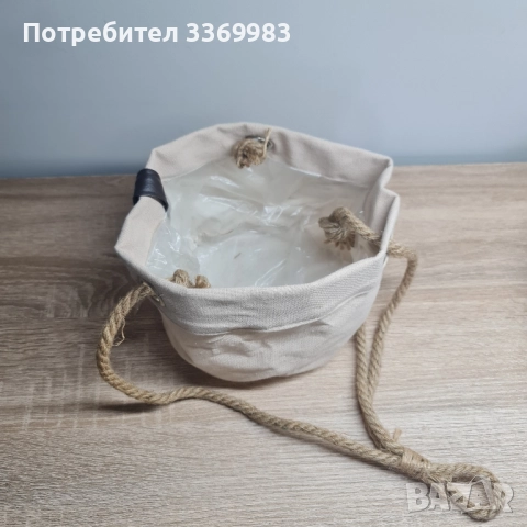 Висяща платнена саксия за цветя, снимка 3 - Декорация за дома - 52238479