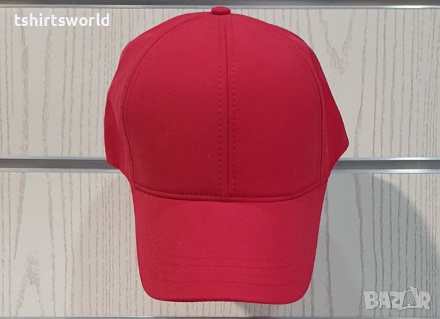 Нова изчистена шапка с козирка в червен цвят, микрофибър, снимка 4 - Шапки - 37505726