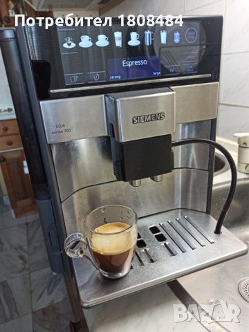Кафеавтомат Сименс ЕQ 6 setia 700,висок клас с тъч скрийн, работи перфектно и прави хубаво кафе, снимка 3 - Кафемашини - 44421620