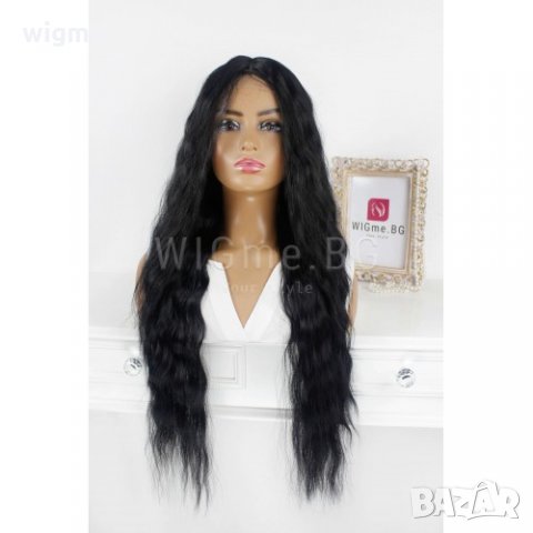 Дълга черна чуплива лейс фронт перука Джулиета, снимка 7 - Аксесоари за коса - 34899753