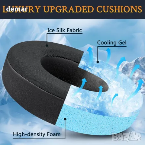 SOULWIT лента за глава и подложки за уши от протеинова кожа, за Corsair Virtuoso RGB Wireless XT SE, снимка 3 - Bluetooth слушалки - 48009255