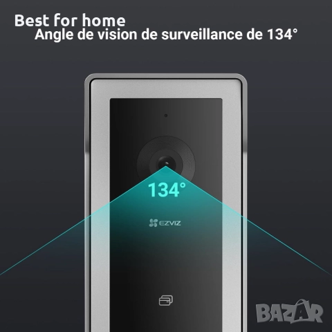 EZVIZ CP5 Видео звънец 1080P, 7-инчов сензорен монитор, RFID опция, двупосочно аудио, двубандов WiFi, снимка 8 - Друга електроника - 52926049