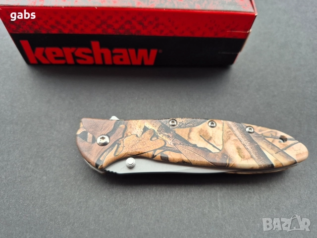 Сгъваем джобен нож Kershaw Leek Camo Assisted Flipper KS1660, снимка 5 - Ножове - 52307264