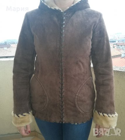 Топло, дамско кожухче от естествена кожа номер S, M, снимка 5 - Палта, манта - 35027918