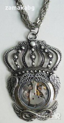 Уникален подарък колие медальон висулка стил steampunk, снимка 2 - Колиета, медальони, синджири - 35570949