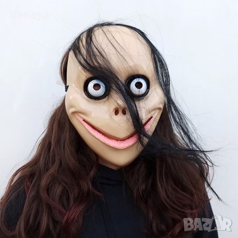 3110 Страшна Halloween маска Момо с коса