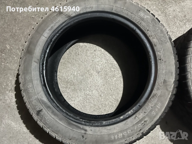205/55/16 2бр зимни гуми SAVA ESKIMO S3+ DOT 3817 с над 5мм грайфер, снимка 4 - Гуми и джанти - 52891209