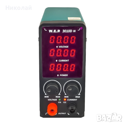 Захранващ блок WEP 3010D-III, 30V / 10A, импулсно, с цифров дисплей (V/A/W)