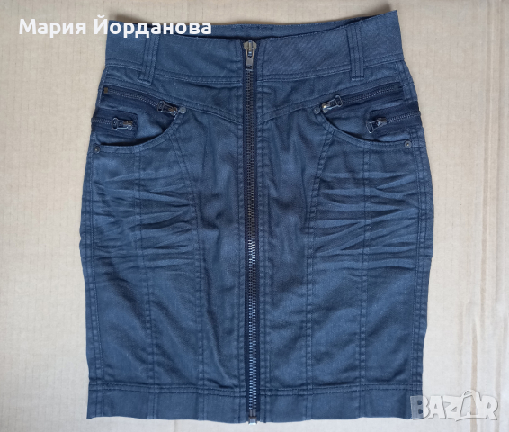 Къса черна дънкова пола Sia Mia, XS