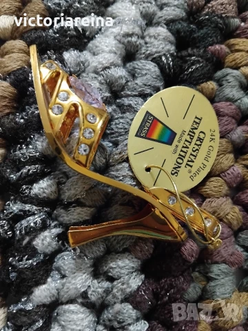 Статуетка позлатена обувка Swarovski , снимка 3 - Колекции - 50868627