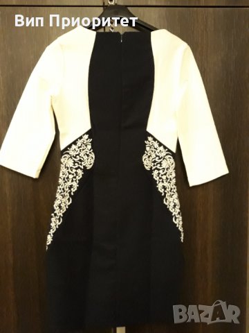 Маркова рокля POP ELITE , Италия , чисто нова с етикета, №38 , с орнаменти , камъни , апликации , снимка 6 - Рокли - 37415500