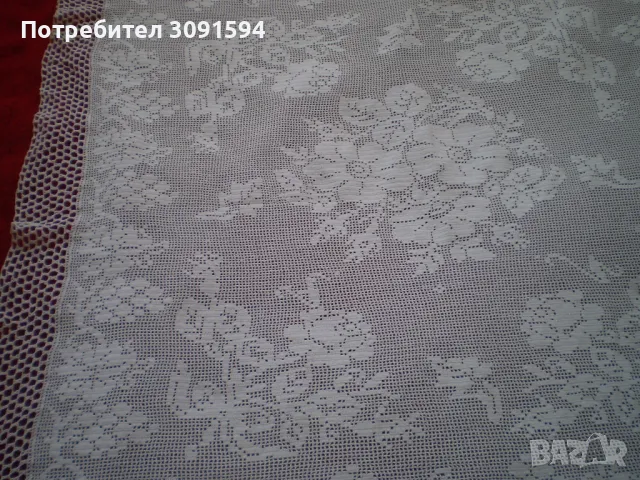 Красива бяла квадратна  плетена на една кука покривка, снимка 6 - Покривки за маси - 50181816