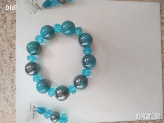 Колие гривна и обеци ръчна изработка , снимка 4 - Бижутерийни комплекти - 37294702