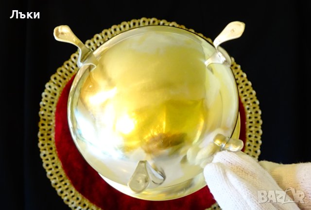 Каничка,латиера,сосиера от месинг,маркирана. , снимка 4 - Антикварни и старинни предмети - 40388545