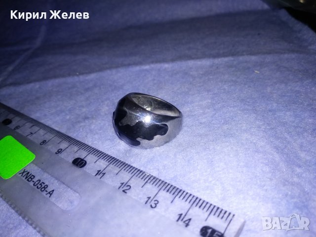 ДИЗАЙНЕРСКИ ФЕШЪН АРТ МОДЕЛ СРЕБРИСТ ПРЪСТЕН с ЕМАЙЛ 36611, снимка 9 - Пръстени - 39758635