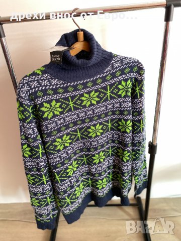 Native Youth коледен мъжки пуловер L, снимка 5 - Пуловери - 38423490
