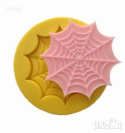 Паяжина Хелоуин Halloween Спайдърмен силиконов молд форма фондан шоколад декор, снимка 2 - Форми - 37963267