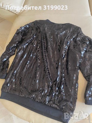 Дамска блуза 2xl с пайети, снимка 3 - Ризи - 37687341