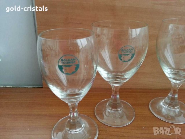 Ретро кристални чаши с лого балкан турист, снимка 9 - Антикварни и старинни предмети - 29631283