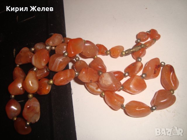 РЕТРО КОЛИЕ от НАТУРАЛЕН ХАЛЦЕДОН РЪЧНА ИЗРАБОТКА РАЗКОШНО 12725, снимка 8 - Колиета, медальони, синджири - 30625204