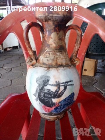 Стара керамична ваза , снимка 1 - Вази - 42803646