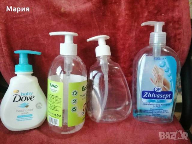 Празни флакони с Дозатор със заключващ се механизъм за дезинфектант, гелове, шампоани-8 броя, снимка 18 - Препарати за почистване - 28456572