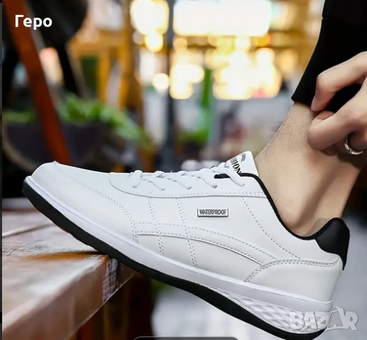 Мъжки бели маратонки, снимка 2 - Ежедневни обувки - 51354530
